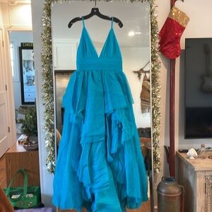 Alice and Olivia Tulle Hi Low Ball Gown